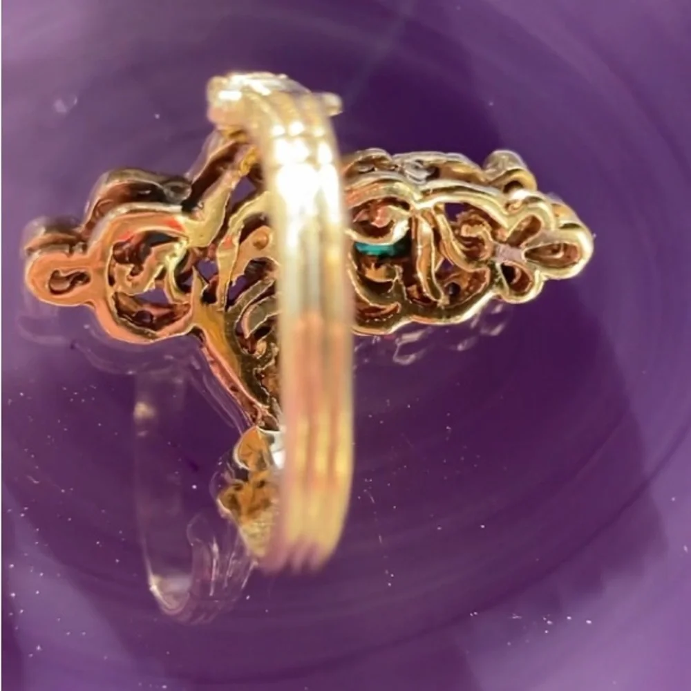 Unique 14K SOLID GOLD Goddess Ring. - Picture 3 of 3